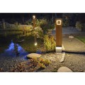 Borne solaire puissante bois 260 lumens 5