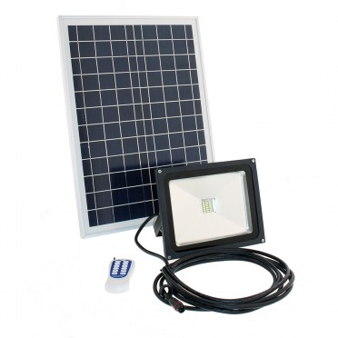 Projecteur solaire led puissant 10 w 700 lumens timer télecommande zs-245t