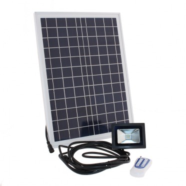 Projecteur solaire led puissant 6 w 500 lumens timer télecommande zs-225t