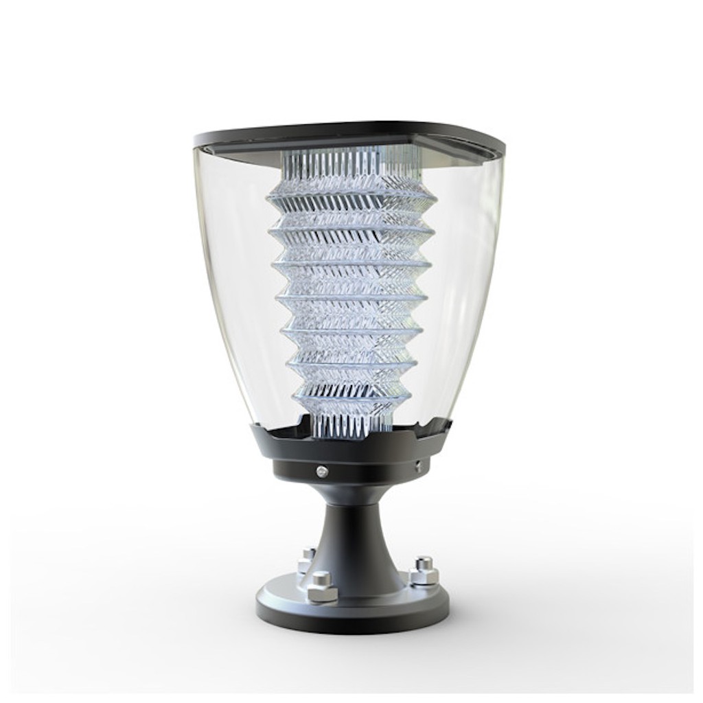 TD® Lampe de pilier solaire imperméable lampe solaire de colonne
