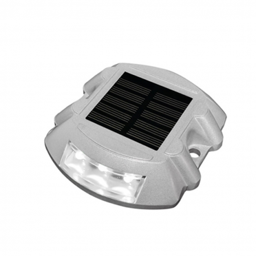 Lot de 2 spots solaires pavés de sol réfléchissants ip 68 6 leds blanc fixe zs-gd04