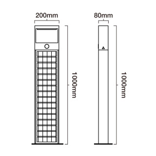 Borne Solaire Hamilton 1000