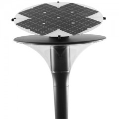 Lampadaire solaire professionnel goujon 2 16w leds cree - batterie intégrée